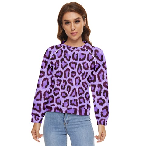 Paper-purple-tiger Women s Long Sleeve Raglan Tee by nateshop