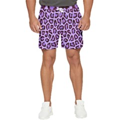 Paper-purple-tiger Men s Runner Shorts