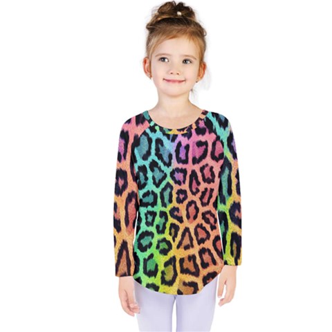 Paper-ranbow-tiger Kids  Long Sleeve Tee by nateshop