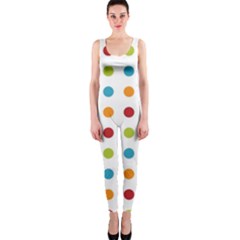 Polka-dots One Piece Catsuit by nateshop