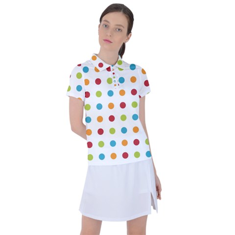 Polka-dots Women s Polo Tee by nateshop