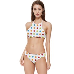 Polka-dots Banded Triangle Bikini Set