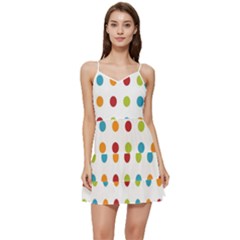 Polka-dots Short Frill Dress