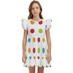 Polka-dots Kids  Winged Sleeve Dress