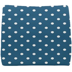 Polka-dots-blue White Seat Cushion by nateshop