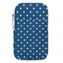 Polka-dots-blue White Waist Pouch (Large) View1