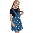 Polka-dots-blue White Kids  Apron Dress View3