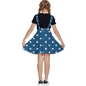 Polka-dots-blue White Kids  Apron Dress View4