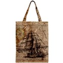 Ship Map Navigation Vintage Zipper Classic Tote Bag View1