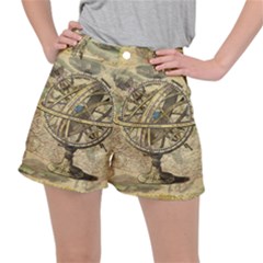 Map Compass Nautical Vintage Ripstop Shorts by Sapixe