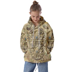 Map Compass Nautical Vintage Kids  Oversized Hoodie