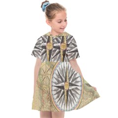 Map Vintage Nautical Collage Kids  Sailor Dress by Sapixe