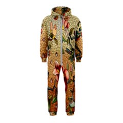 Flower Cubism Mosaic Vintage Hooded Jumpsuit (kids)