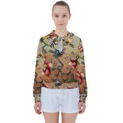 Flower Cubism Mosaic Vintage Women s Tie Up Sweat