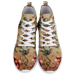 Flower Cubism Mosaic Vintage Men s Lightweight High Top Sneakers by Sapixe