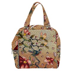 Flower Cubism Mosaic Vintage Boxy Hand Bag by Sapixe