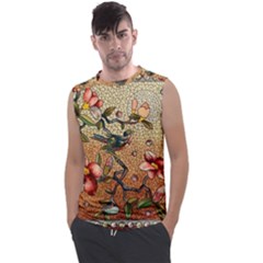 Flower Cubism Mosaic Vintage Men s Regular Tank Top by Sapixe