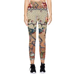 Flower Cubism Mosaic Vintage Pocket Leggings  by Sapixe