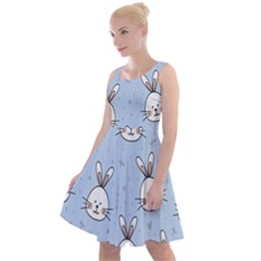 Rabbits Knee Length Skater Dress by nateshop