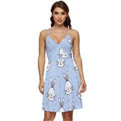 Rabbits V-neck Pocket Summer Dress  by nateshop