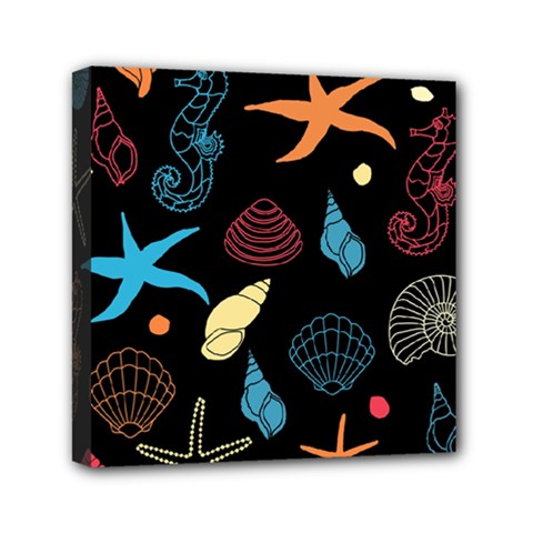 Seahorse Mini Canvas 6  X 6  (stretched) by nateshop