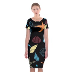 Seahorse Classic Short Sleeve Midi Dress by nateshop