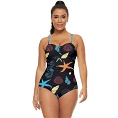 Seahorse Retro Full Coverage Swimsuit by nateshop