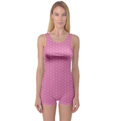 Seamless-pink One Piece Boyleg Swimsuit by nateshop