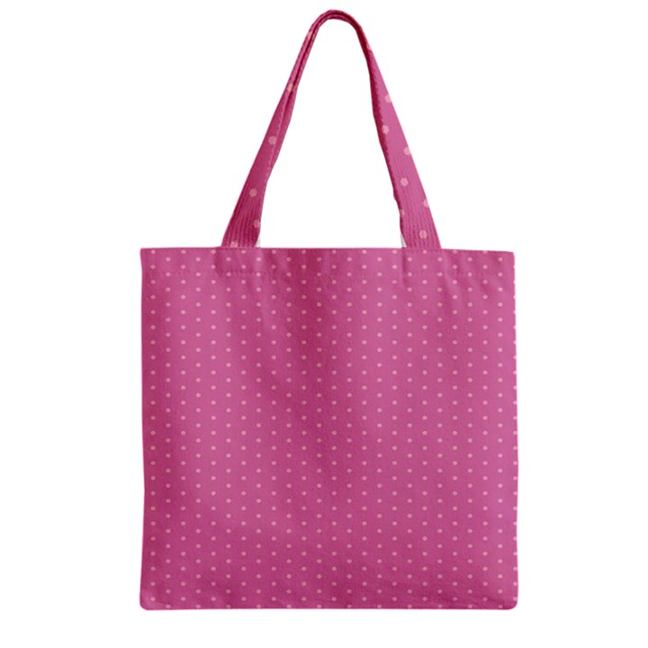 Seamless-pink Zipper Grocery Tote Bag