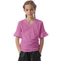 Seamless-pink Kids  V-Neck Horn Sleeve Blouse View1