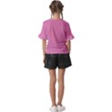 Seamless-pink Kids  V-Neck Horn Sleeve Blouse View2