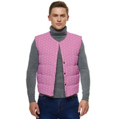 Seamless-pink Men s Short Button Up Puffer Vest	