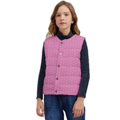 Seamless-pink Kid s Short Button Up Puffer Vest	