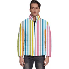 Stripes Men s Puffer Bubble Jacket Coat