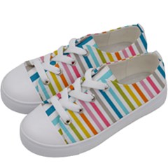 Stripes Kids  Low Top Canvas Sneakers by nateshop