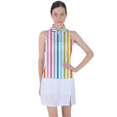 Stripes Women s Sleeveless Polo Tee