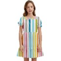 Stripes Kids  Puff Sleeved Dress View1