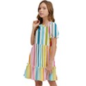 Stripes Kids  Puff Sleeved Dress View3