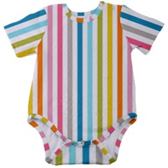 Stripes Baby Short Sleeve Onesie Bodysuit