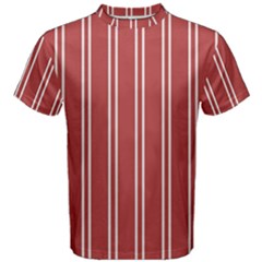 Stripes-red Men s Cotton Tee by nateshop