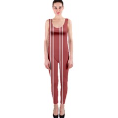 Stripes-red One Piece Catsuit by nateshop