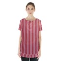 Stripes-red Skirt Hem Sports Top View1