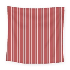 Stripes-red Square Tapestry (large) by nateshop