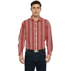 Stripes-red Men s Long Sleeve  Shirt