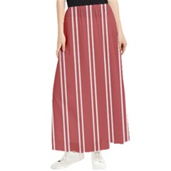 Stripes-red Maxi Chiffon Skirt by nateshop