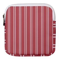 Stripes-red Mini Square Pouch