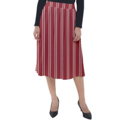 Stripes-red Classic Velour Midi Skirt  by nateshop