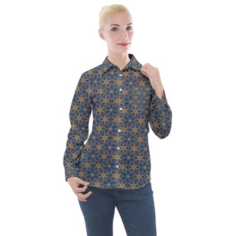 Wallpaper Women s Long Sleeve Pocket Shirt by nateshop