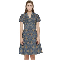 Wallpaper Short Sleeve Waist Detail Dress by nateshop