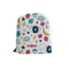 Wallpaper-love-eye Drawstring Pouch (large) by nateshop